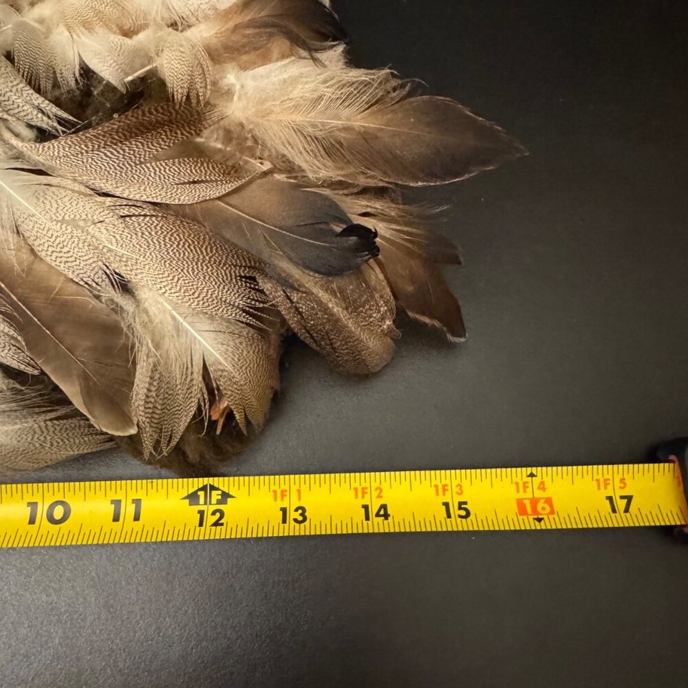 VTG Handmade Feather Owl Wall Hanging Decor With Branch Rod Rustic Nature 16" - Picture 13 of 16